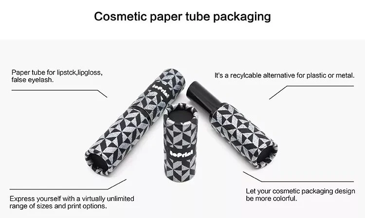 Cosmetic paper tube packaging